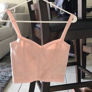 Bebe crop pink bandage top